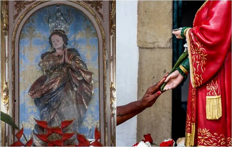 Exposição gratuita no Santo Antônio homenageia Santa Bárbara, Santa Luzia e Nossa Senhora da Conceição