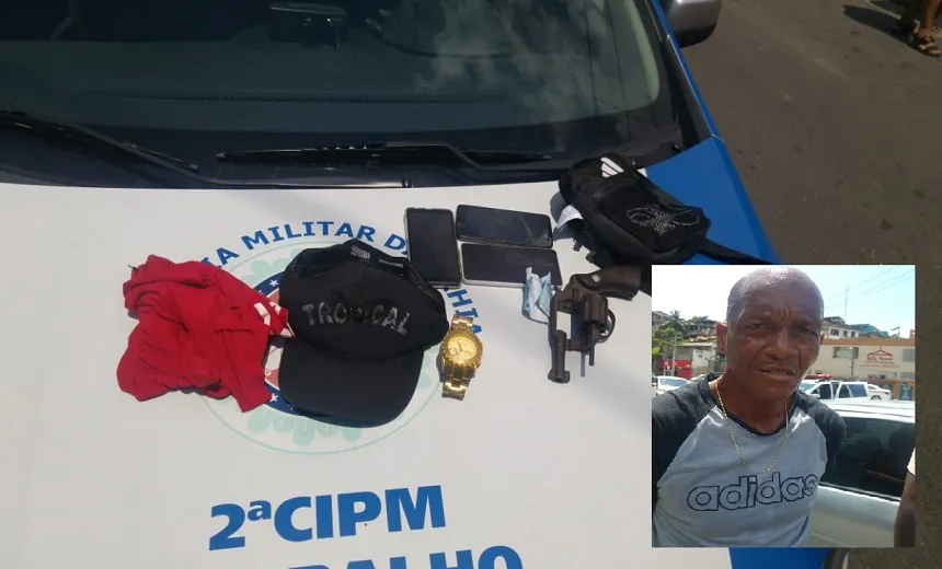 Homem que assaltou coletivo e trocou tiros com a PM é detido pela Guarda Civil de Salvador