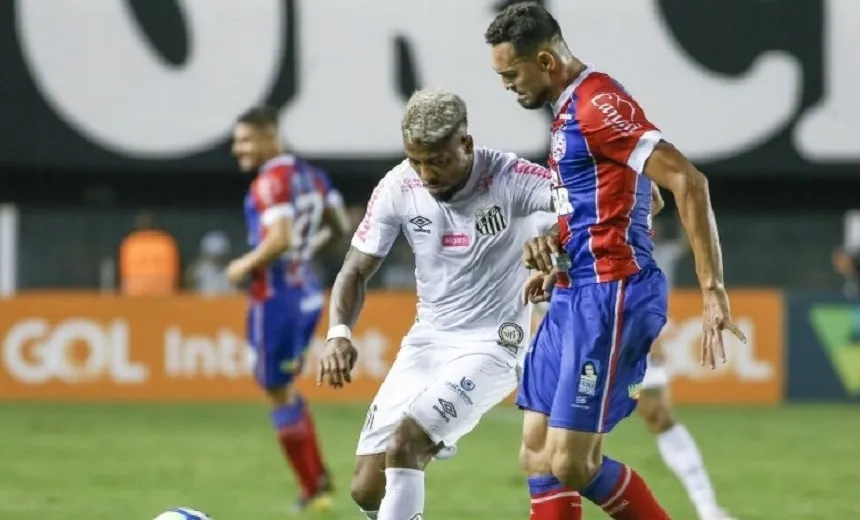 Bahia perde para o Santos e aumenta sequência de resultados negativos no Brasileirão