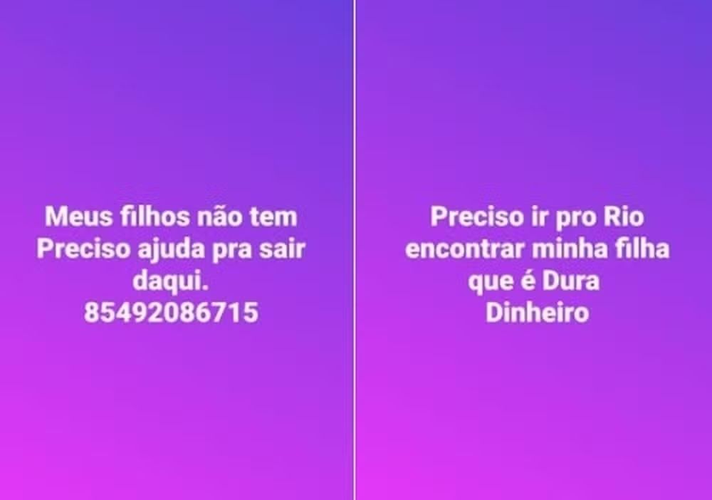 Maria Gladys pediu ajuda nas redes sociais