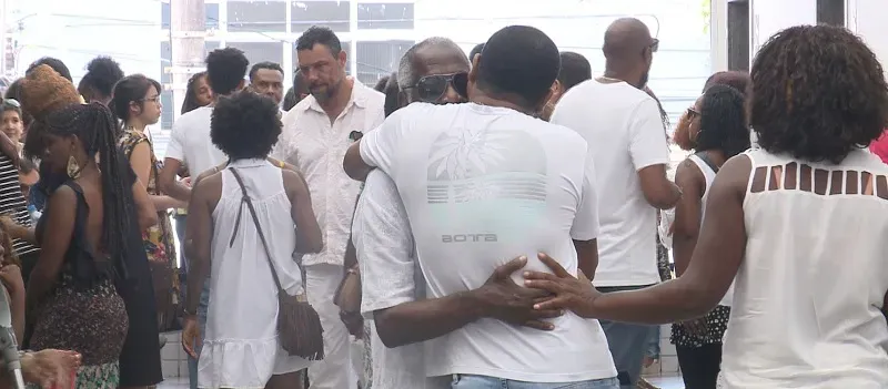 Dia do enterro de Valdir. Foto: TV Aratu