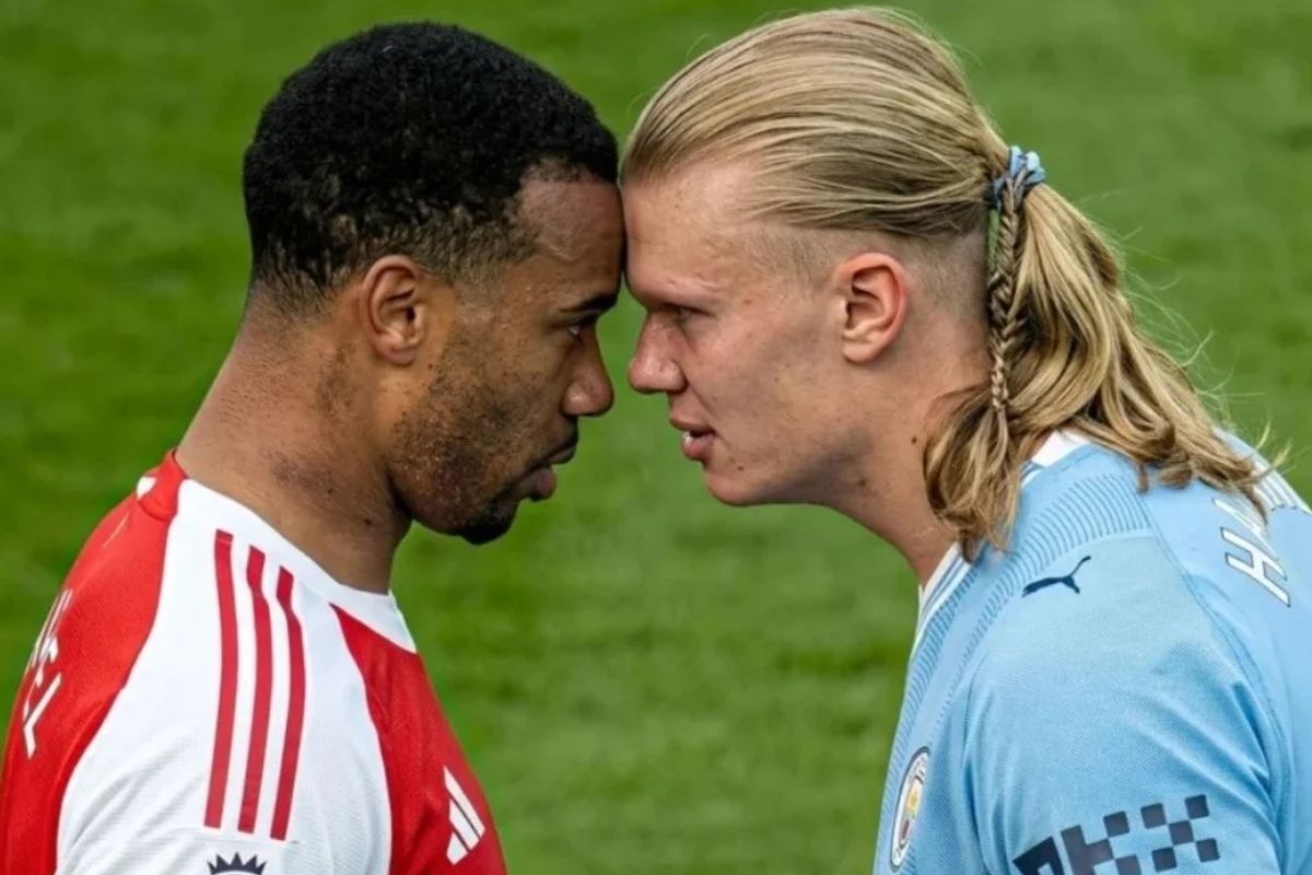 Gabriel Magalhães e Erling Haaland vão ter duelo particular. Foto: Reprodução | SBT News