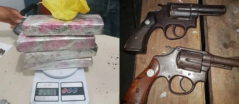 ARRAIAL D’AJUDA: Investigado há cerca de um mês, traficante é preso com ecstasy, maconha e armas