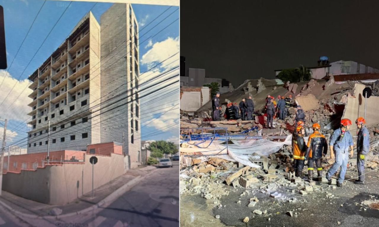 Pr&eacute;dio em constru&ccedil;&atilde;o desaba sobre casa e mata duas mulheres em SP. Foto: Divulga&ccedil;&atilde;oo Em Sp