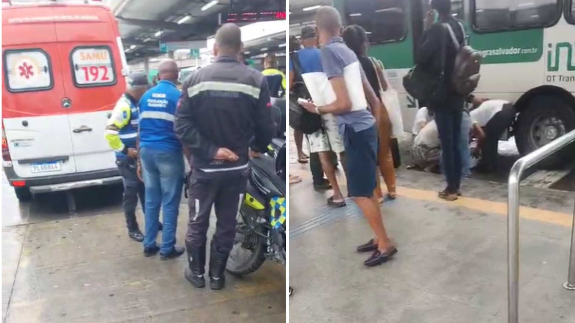 Acidente na Estação Acesso Norte. Foto: reprodução