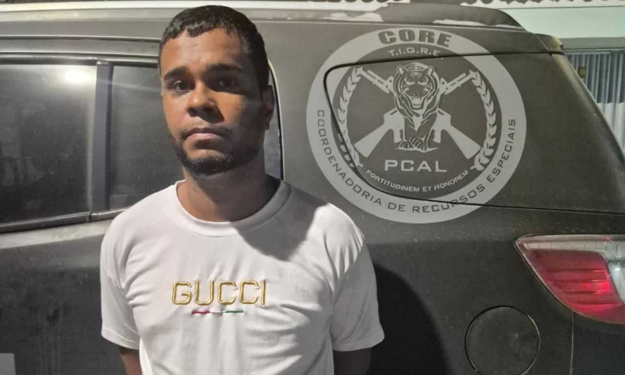 Apontado como chefe do Comando Vermelho de Camaçari é preso em Maceió. Foto: Divulgação | PCAL