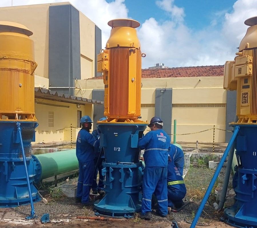 Serviço na Estação de Tratamento da Bolandeira já foi finalizado pela Embasa. Foto: Divulgação | Embasa