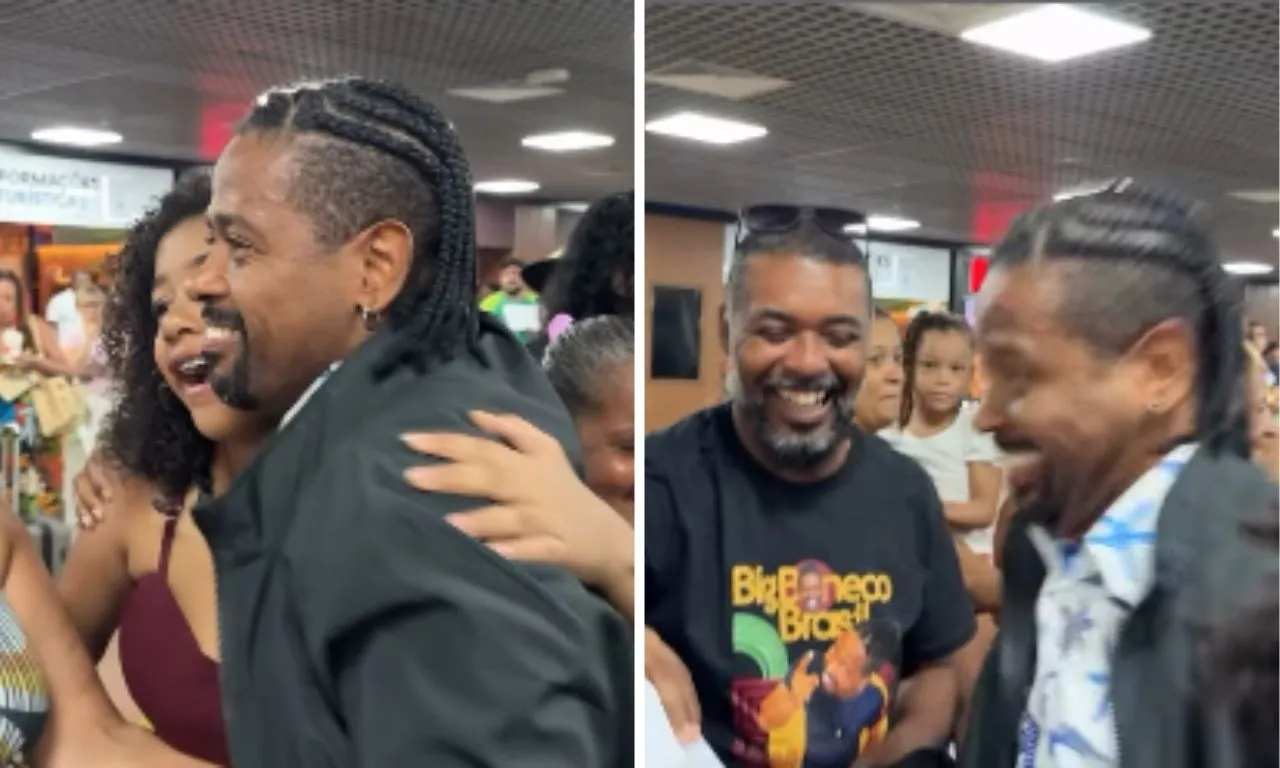 Leandro ‘Boneco’ é recebido por fãs no aeroporto de Salvador após BBB 26