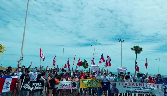 Salvador: poucas pessoas aderem a protesto contra Bolsonaro neste domingo