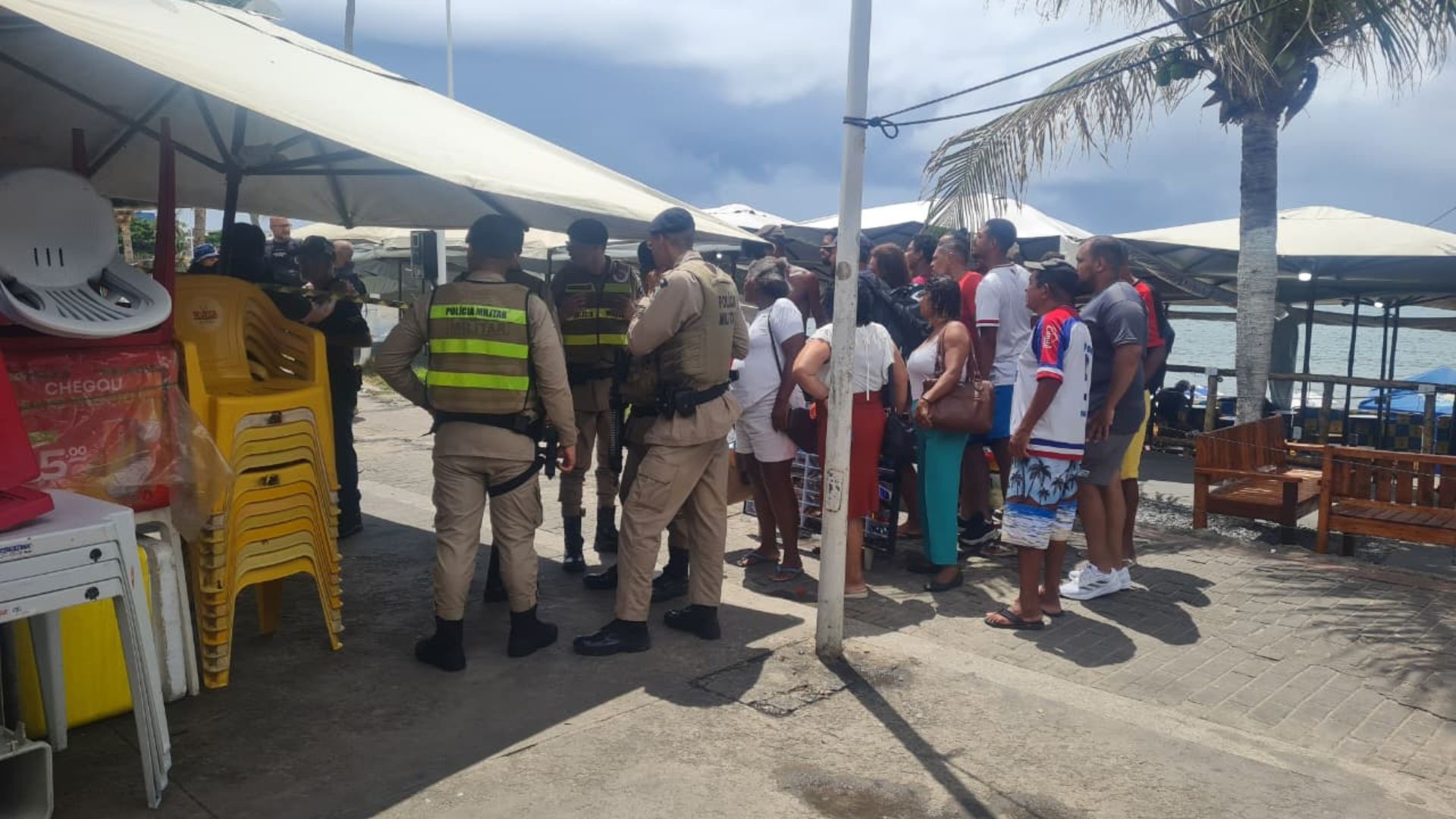 Tiros em Itapu&atilde;. Foto: TV Aratu 