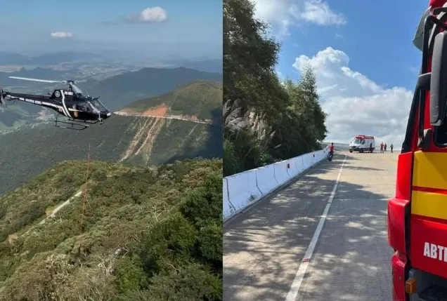 Homem morre após cair enquanto voava de asa delta em pequena cidade de SC | Foto: CBMSC