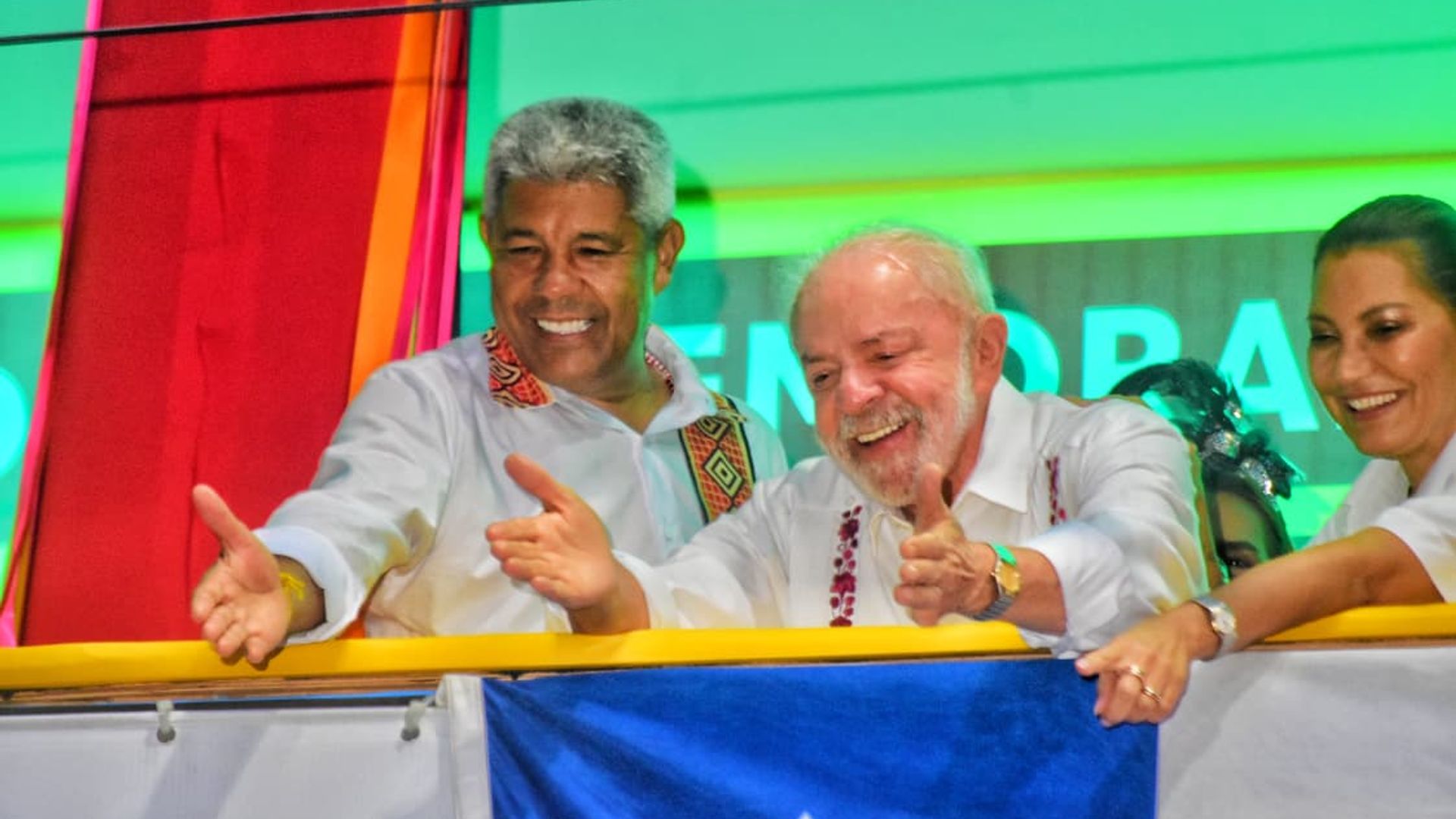 Jer&ocirc;nimo, Lula e Janja no Carnaval de Salvador | Foto: Sandro Honorato Ag. FPontes