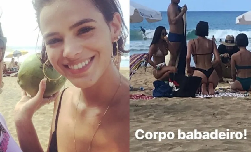 Fã encontra Bruna Marquezine na praia e aplaude boa forma: “Corpo babadeiro”