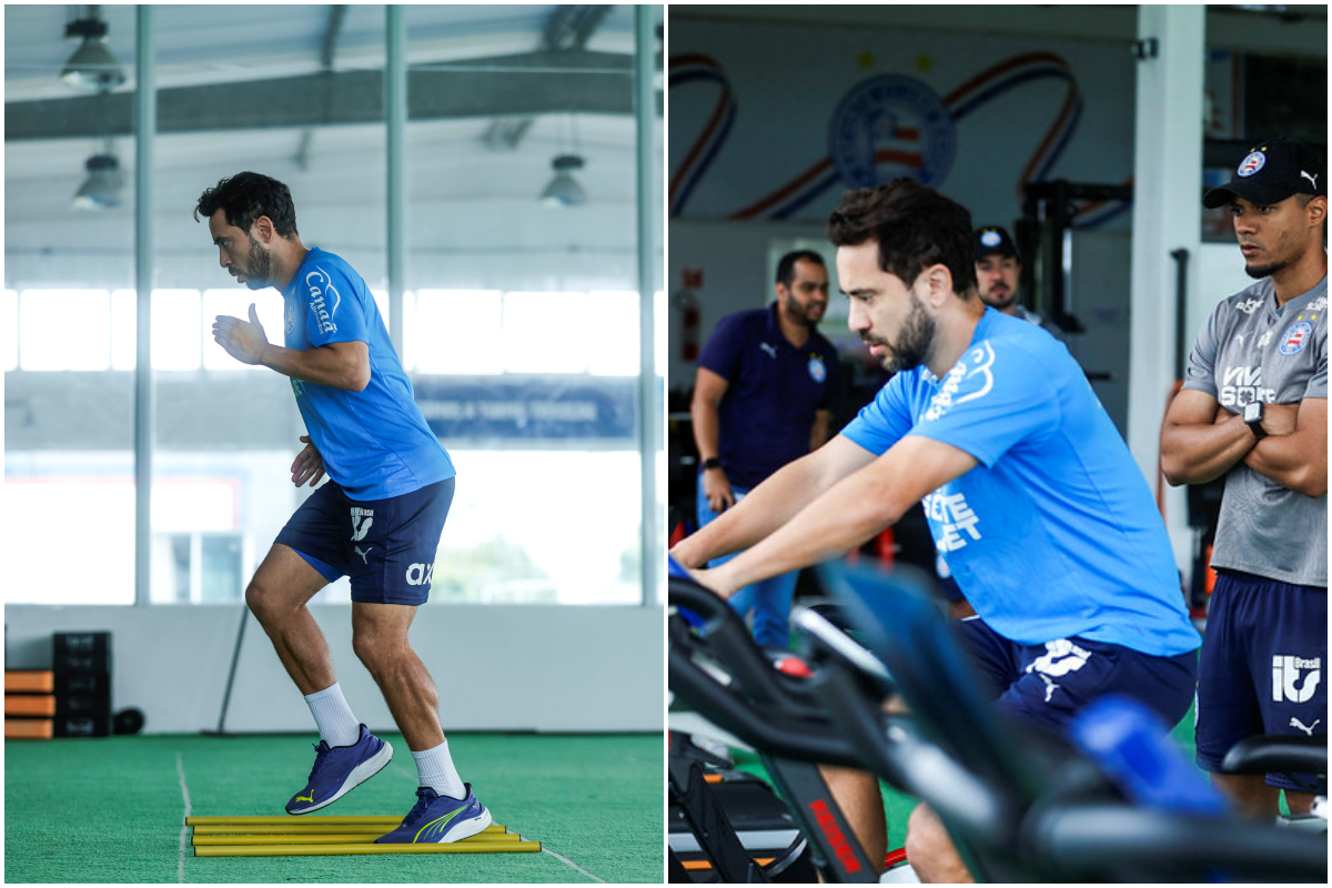 Everton Ribeiro voltou aos treinos nesta terça, mas não vai para jogo do Bahia contra o Inter. Fotos: Rafael Rodrigues/EC Bahia