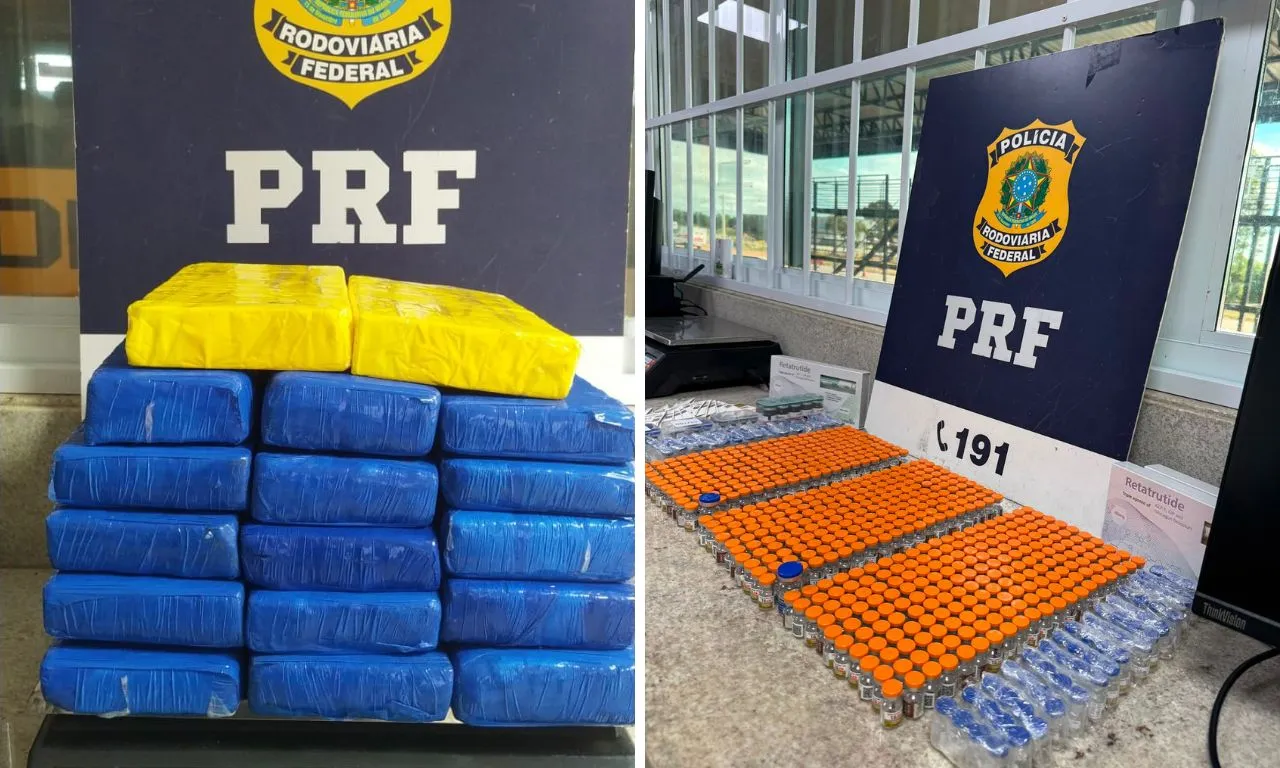 PRF apreende 14 kg de drogas e carga de medicamentos em ônibus na Bahia