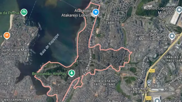 No Mapa da Viol&ecirc;ncia em Salvador, Lobato &eacute; considerado o bairro mais violento.Foto: Google Street View