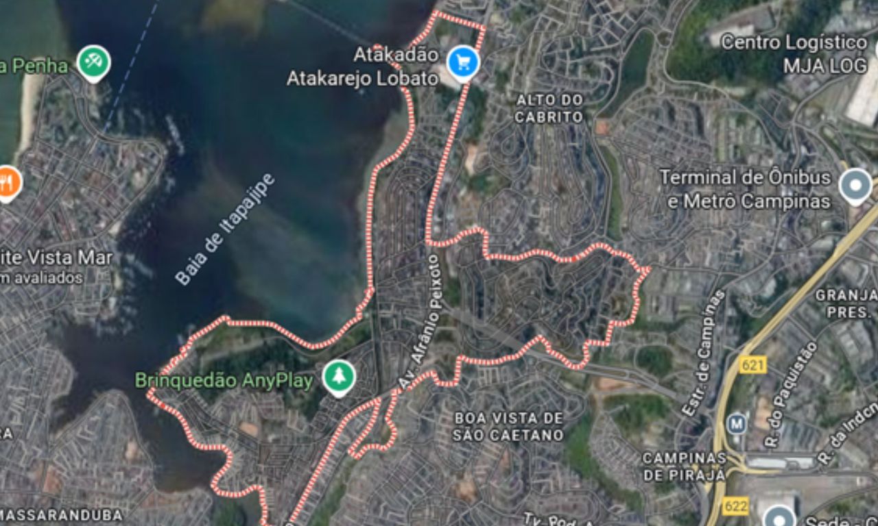 No Mapa da Viol&ecirc;ncia em Salvador, Lobato &eacute; considerado o bairro mais violento.Foto: Google Street View