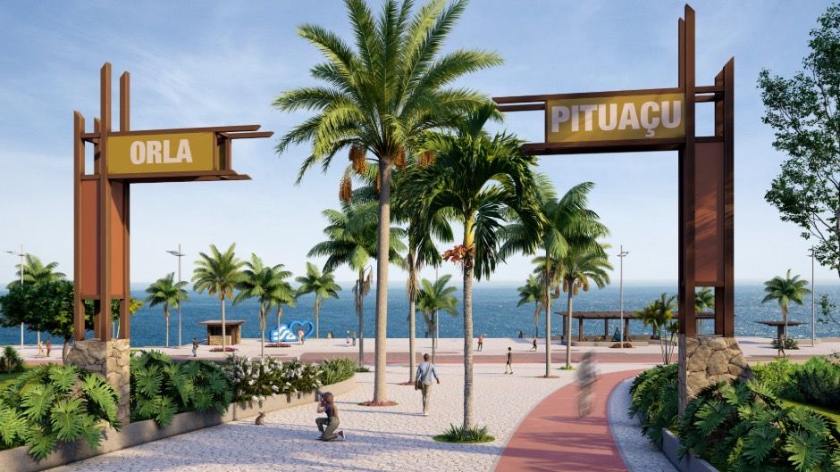Projeto do novo Parque Urbano da Orla de Pituaçu. Foto: Divulgação / Orla Brasil
