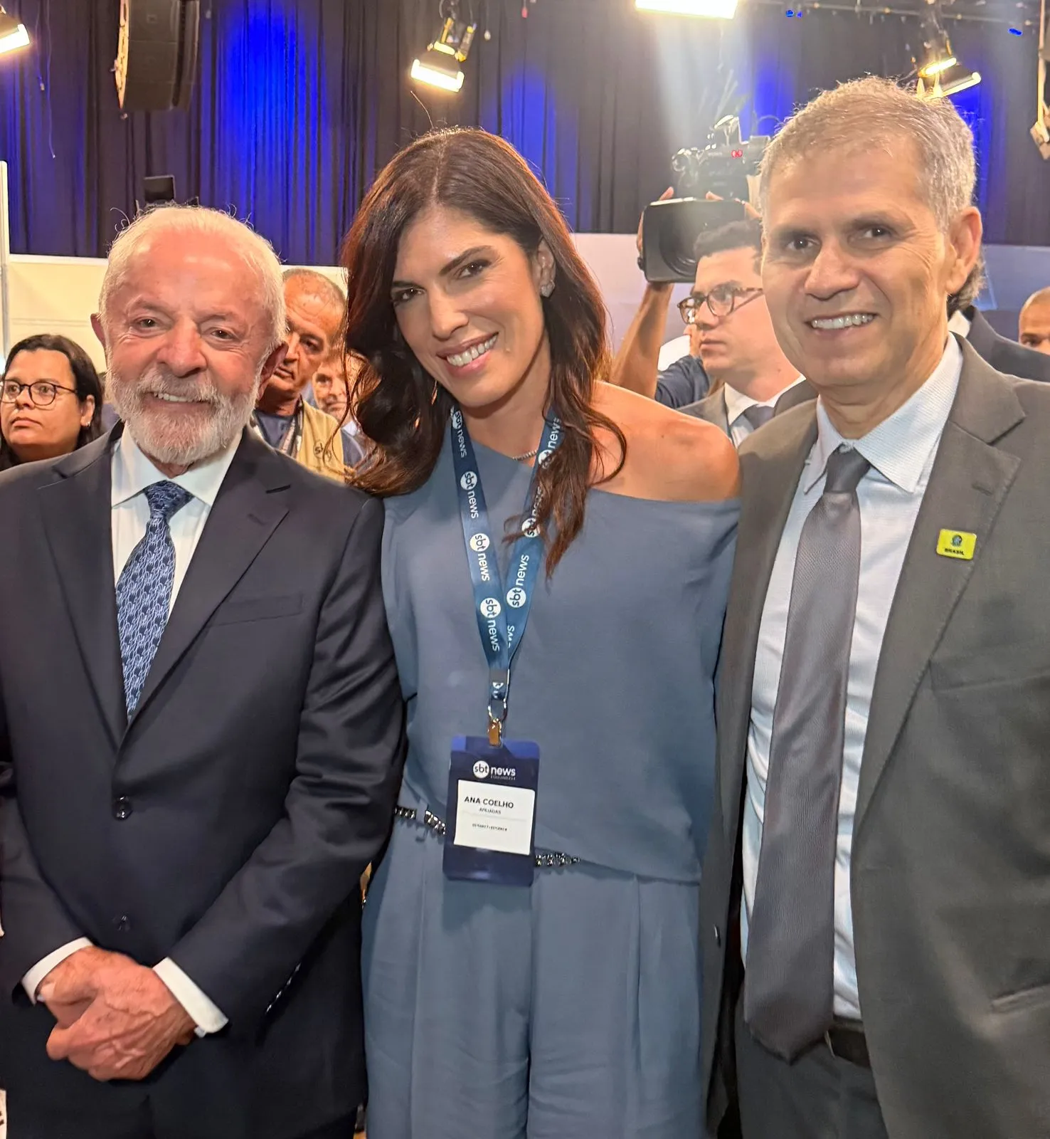 CEO do Grupo Aratu, Ana Coelho encontra presidente Lula no lançamento do SBT News