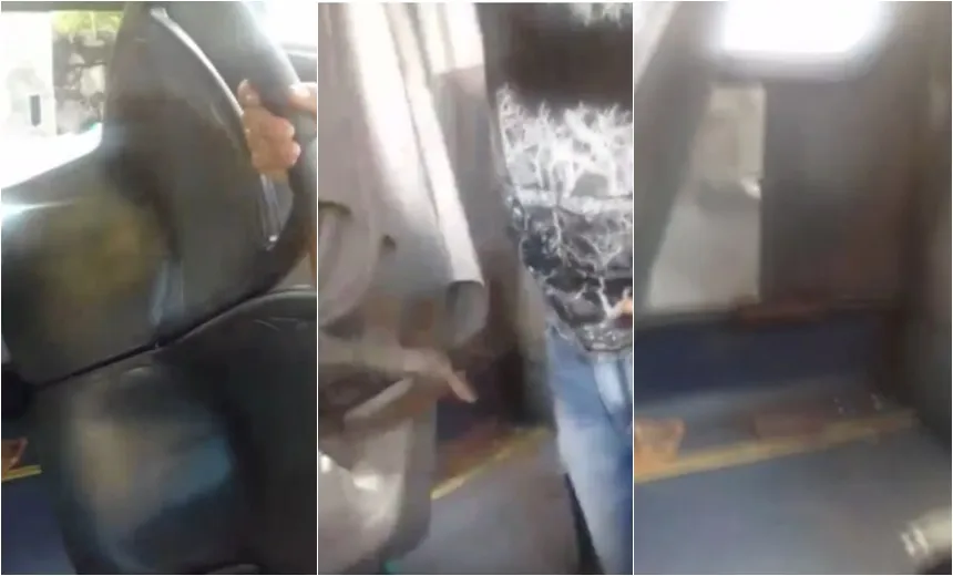 Passageiro se revolta após banco de ônibus soltar: “quase me fo**!”; veja vídeo