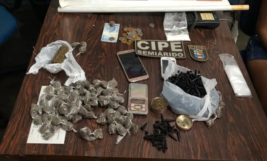 DROGAS: Adolescente é apreendida e traficante é preso no interior do estado