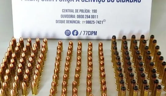Mulher é presa após ser flagrada em posse de quase 150 munições de diversos calibres no interior da Bahia