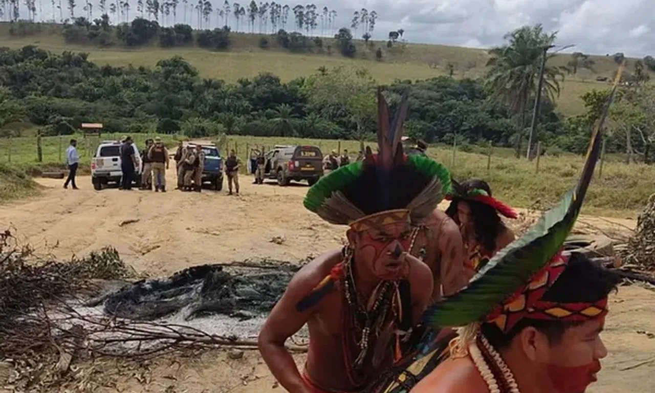 As lideranças indígenas criticaram ações da Força Nacional de segurança no extremo sul baiano e afirmou que discurso oficial é “invenção mal-intencionada”. Foto: Divulgação/Mupoiba