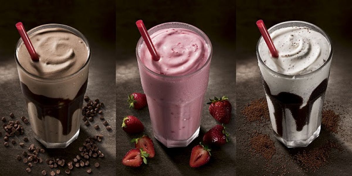 O&nbsp;McDonald's&nbsp;oferece uma variedade de sabores de McShake, incluindo op&ccedil;&otilde;es cl&aacute;ssicas e sazonais, como&nbsp;Morango,&nbsp;Ovomaltine&nbsp;e&nbsp;Kopenhagen/Foto: Divulga&ccedil;&atilde;o/MacDonald's