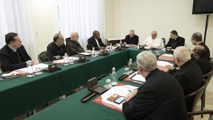 Reunião do C9, o Grupo de Cardeais do papa Francisco, do qual Dom Sérgio da Rocha fez parte | Foto: arquivo/Vatican News