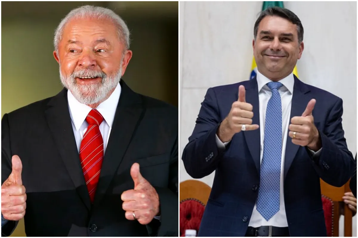 Lula e Flávio Bolsonaro