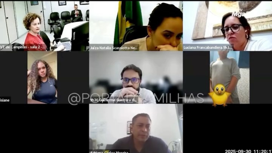 Homem esquece câmera ligada e mostra pênis durante audiência. Foto: Reprodução