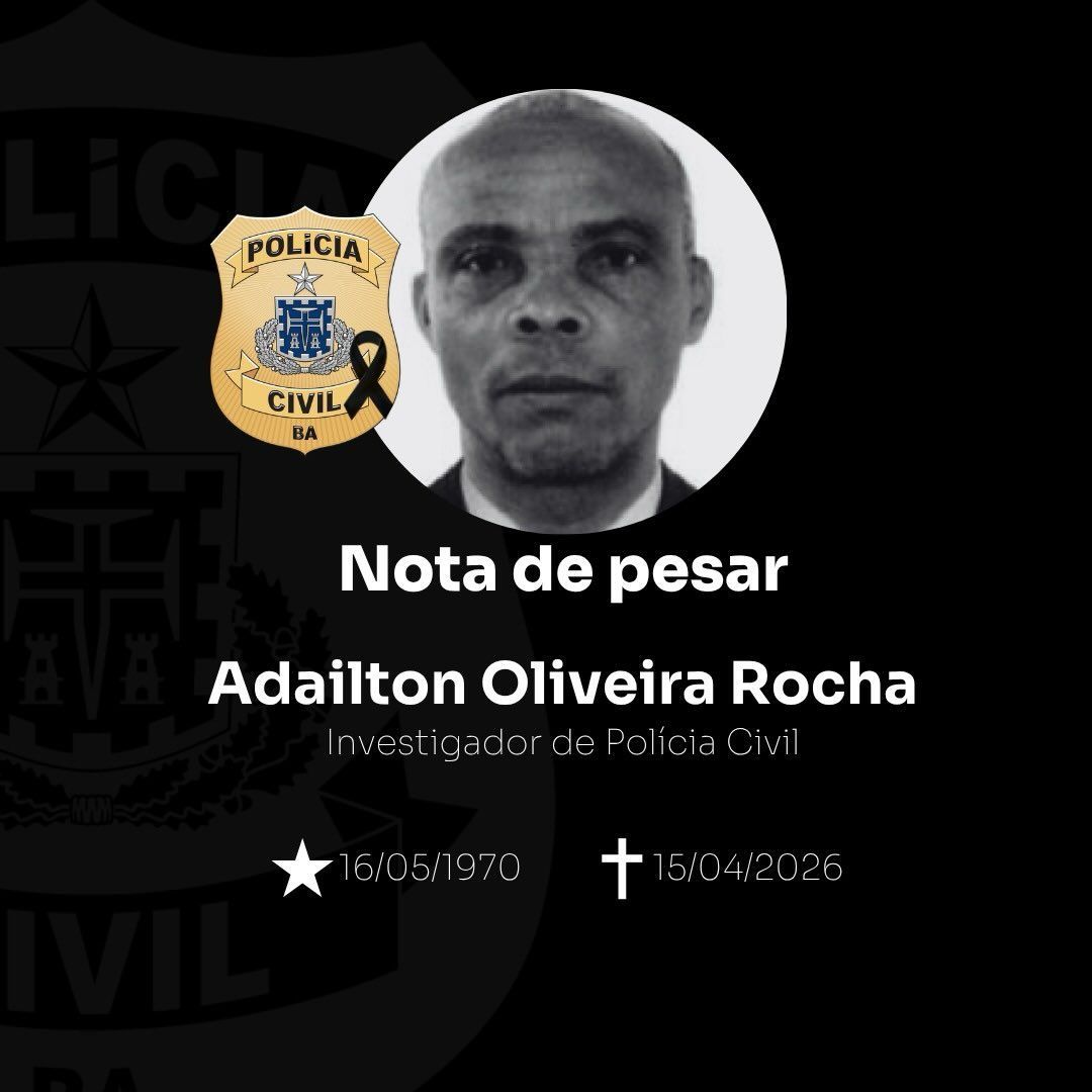 Fotografia do investigador Adailton Oliveira Rocha, morto durante opera&ccedil;&atilde;o policial em Salvador. | Foto: Redes Sociais 
