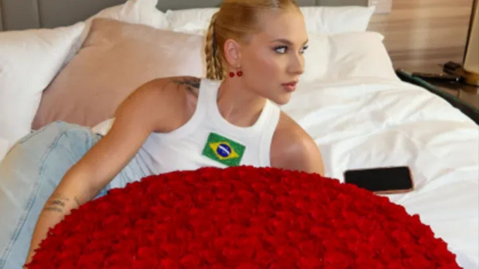 Virginia recebeu buqu&ecirc; no dia dos namorados