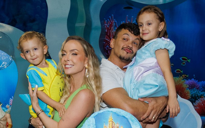 Tata Estaniecki e Júlio Cocielo se casaram em 2018 e têm dois filhos, Beatriz, de 5 anos, e Caio, de 2 anos/Foto: Redes Sociais 