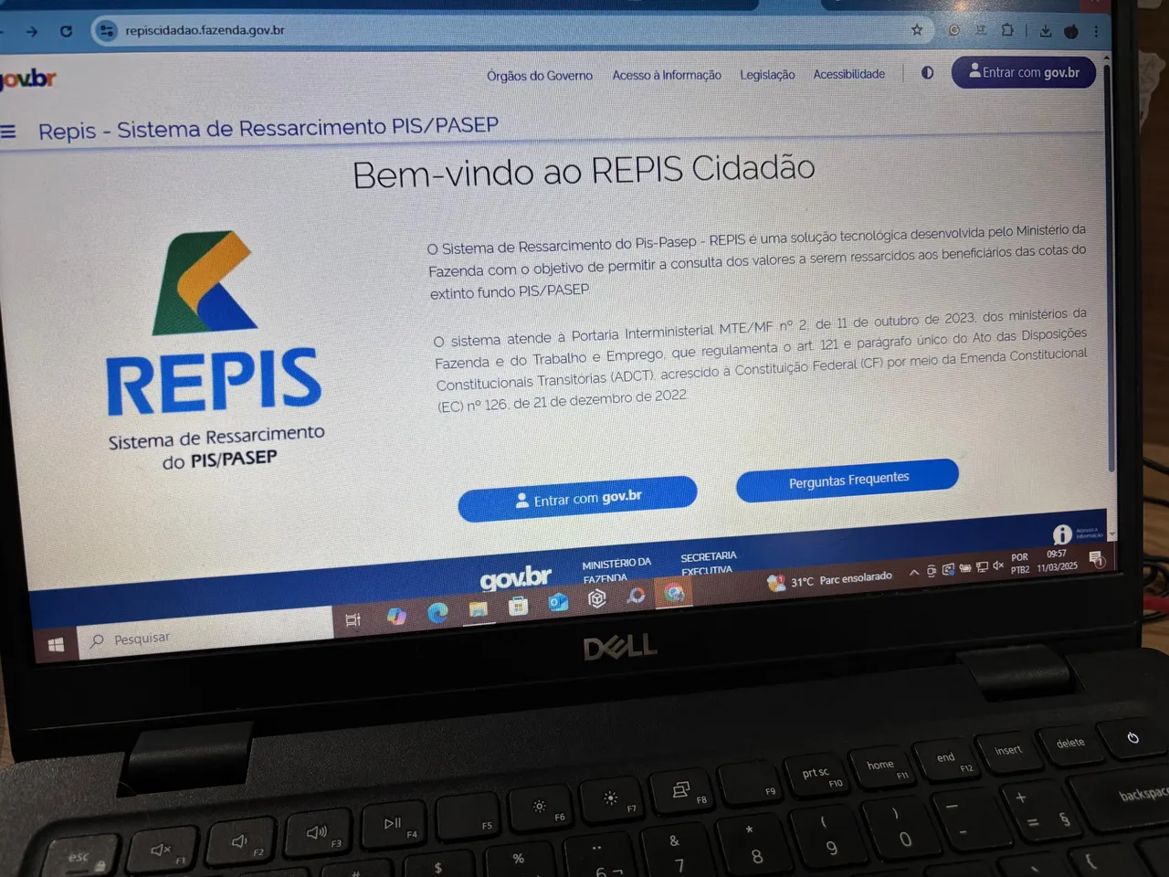 Para utilizar a plataforma, o trabalhador ou herdeiro precisa ter uma conta no Portal Gov.br. | Foto: Bruna Castelo Branco/Aratu On