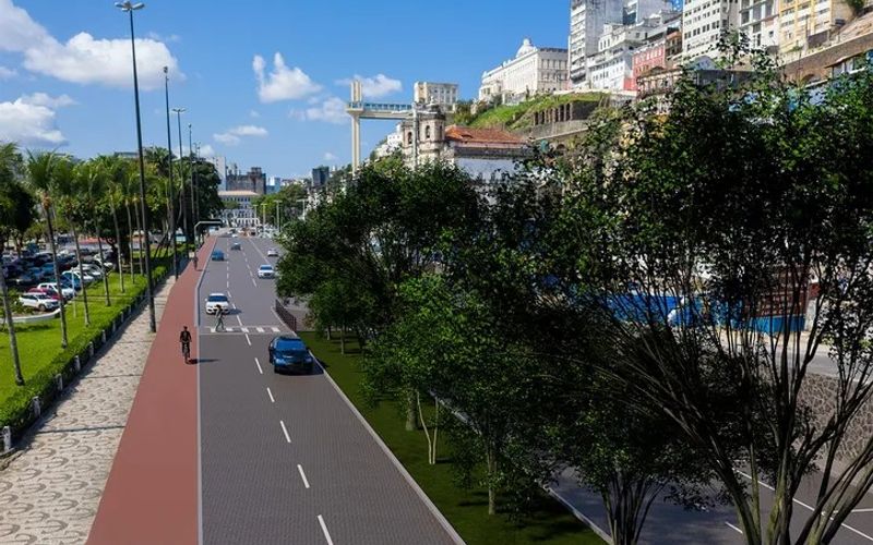 Avenida Contorno é considerada uma das vias mais bonitas de Salvador por unir patrimônio histórico, arquitetura modernista e uma das vistas mais privilegiadas da Baía de Todos-os-Santos/Foto: Divulgação