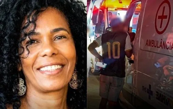 Imagem da mulher atropelada