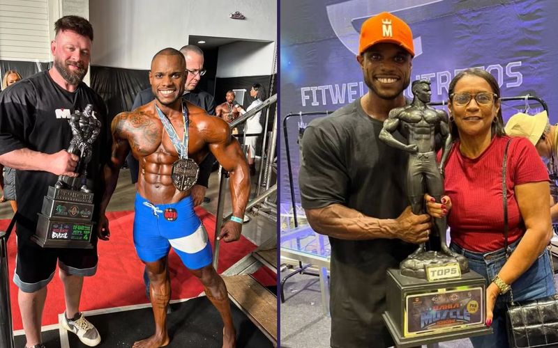 O fisiculturista baiano conquistou o Pro Card em 2023, credencial que permite disputar campeonatos profissionais organizados por ligas internacionais de fisiculturismo/Foto: Redes Sociais&nbsp;
