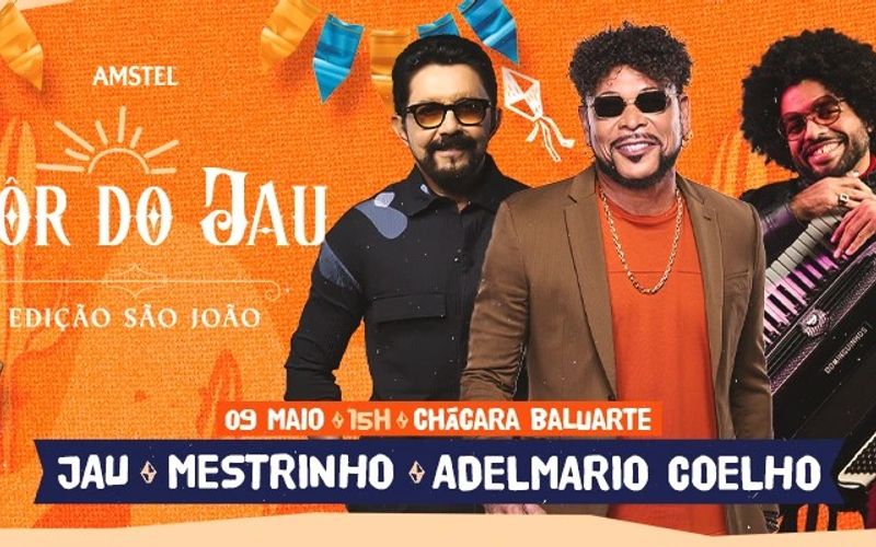 O cantor Jau comanda o evento ao lado de convidados, em uma celebra&ccedil;&atilde;o do forr&oacute; com vista para a Ba&iacute;a de Todos-os-Santos/Foto: Divulga&ccedil;&atilde;o&nbsp;