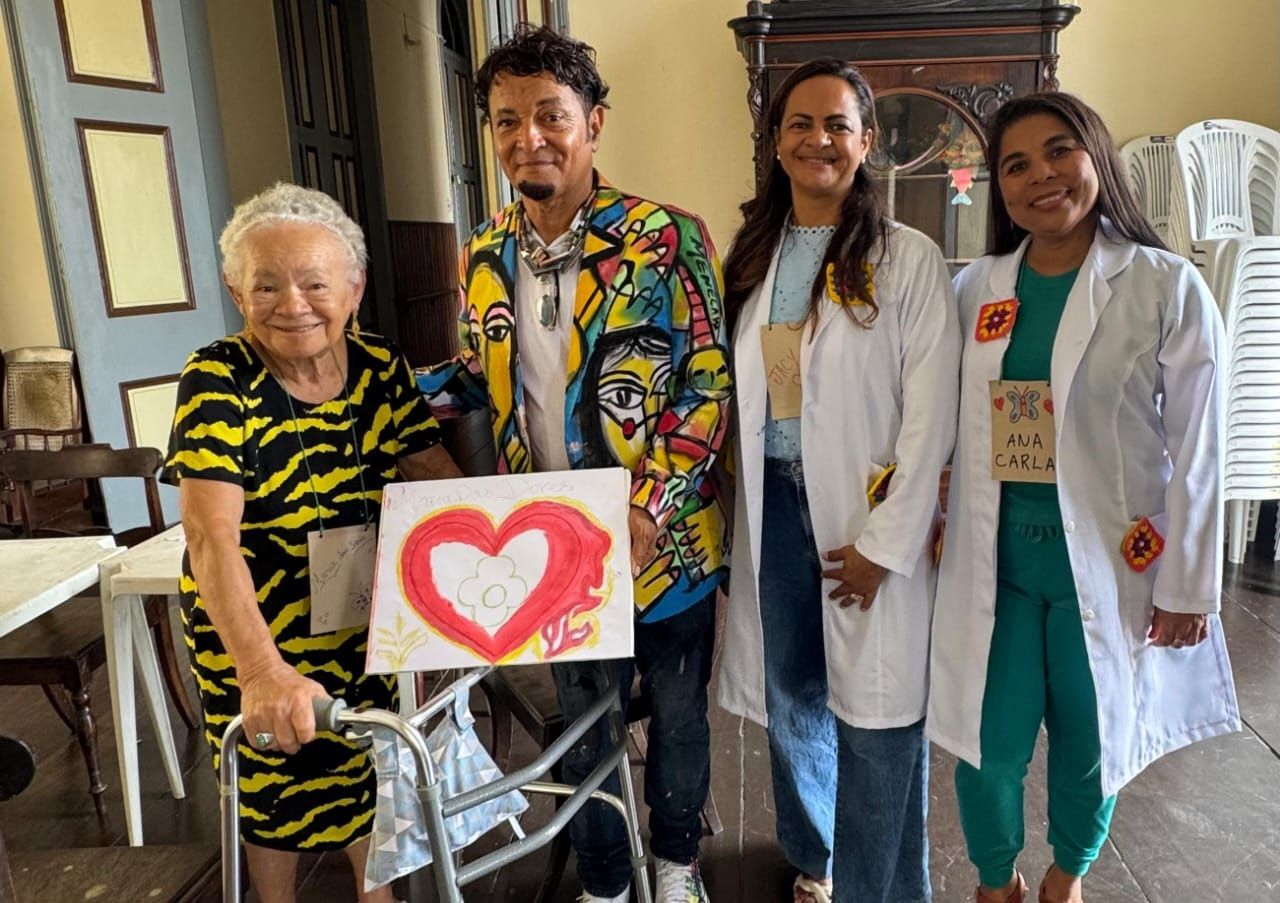 Menelaw Sete participa de a&ccedil;&atilde;o no Lar Franciscano. Foto: Divulga&ccedil;&atilde;o