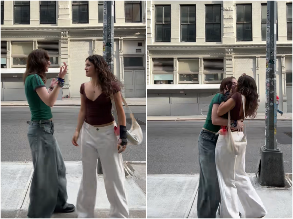 A filha de Sandra Annenberg postou um vídeo com a namorada. Foto: Tiktok