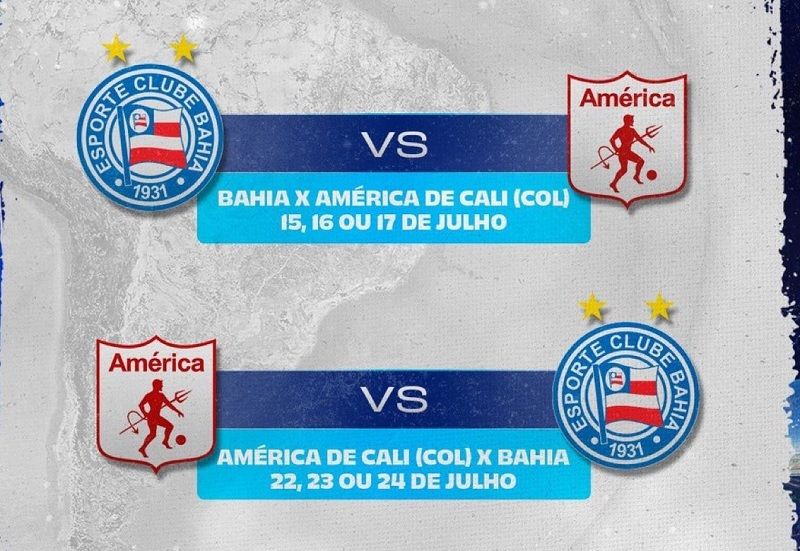 Bahia enfrenta o América de Cali. Foto: Ilustração