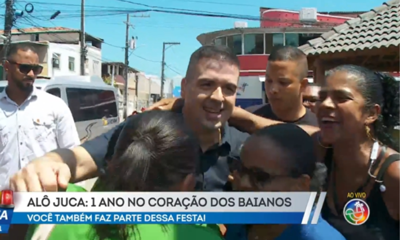 Marcelo Castro agradece carinho de telespectadores. Foto: TV Aratu