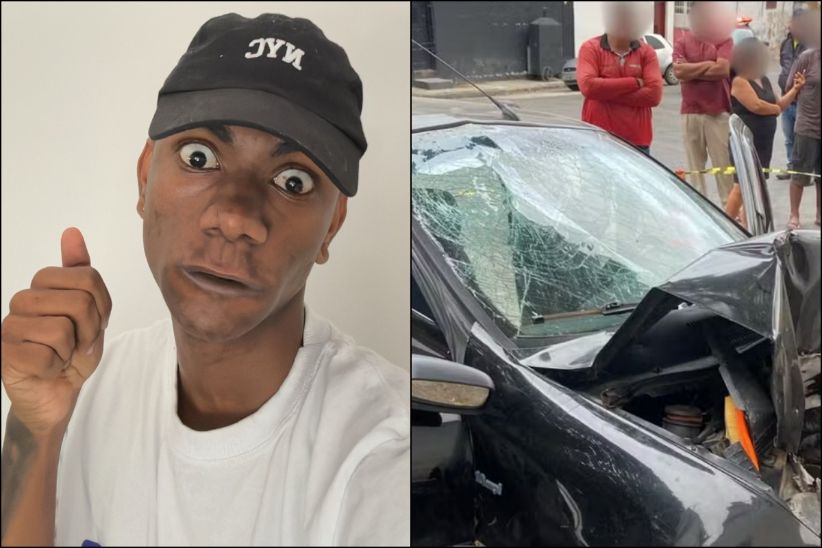 O influenciador baiano morreu após o carro que conduzia bater em uma árvore, em Jacobina. Foto: Redes Sociais