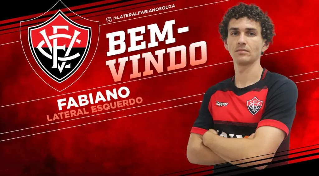 Vitória contrata Fabiano, ex-Bragantino, para reforçar a lateral esquerda
