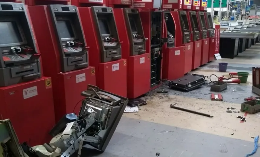Bandidos explodem caixas eletrônicos de supermercado, no bairro do Iapi