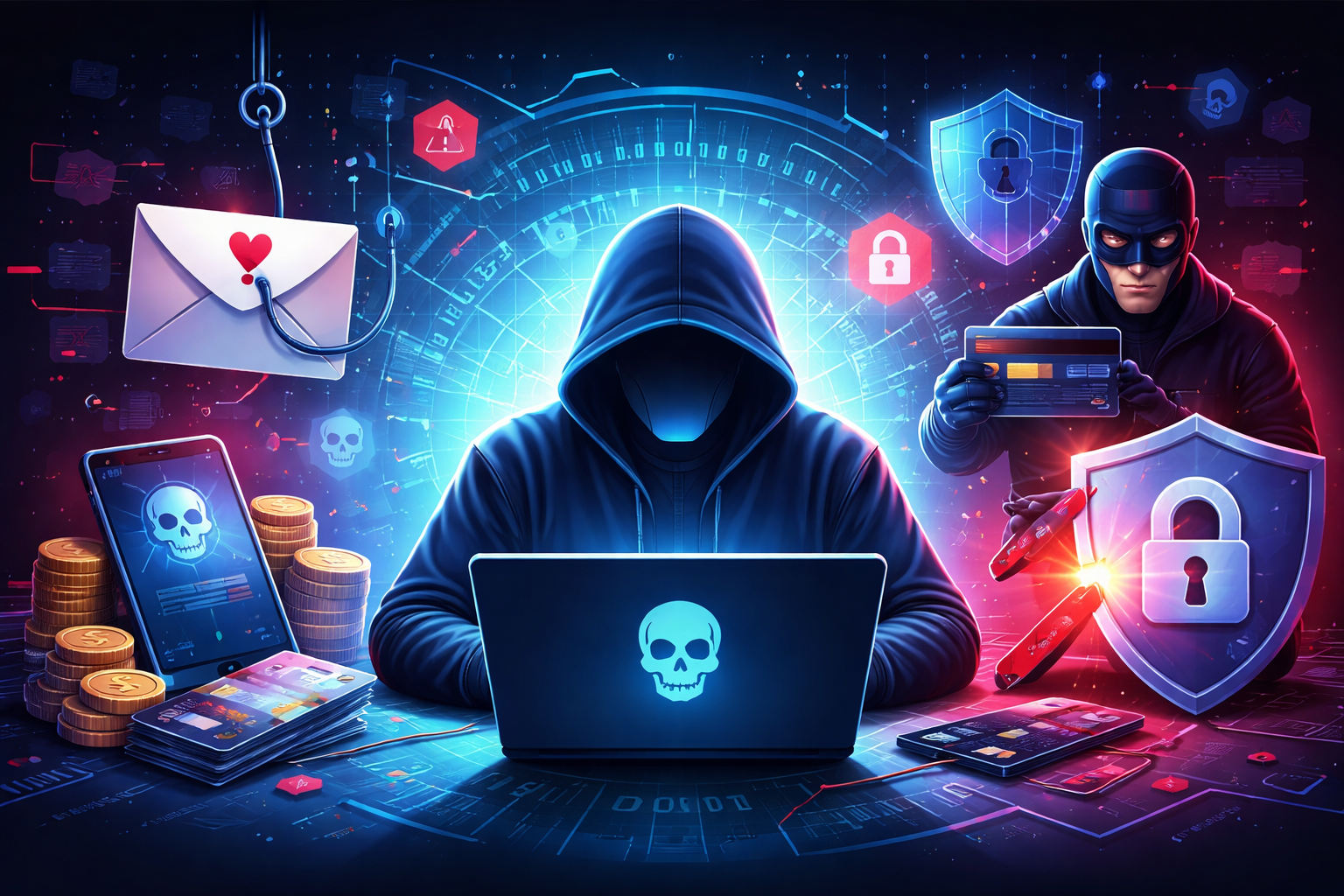 Crimes cibern&eacute;ticos avan&ccedil;am e advogado alerta para vulnerabilidade humana | Foto: IA