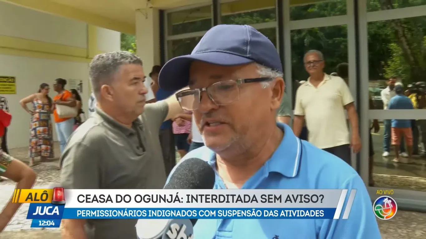 Comerciantes protestam após interdição da Ceasa do Ogunjá, em Salvador