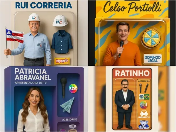 Diversos famosos aderiram a trend para fazer action figures, bonecos na caixa, com aux&iacute;lio de IA. Foto: Redes Sociais