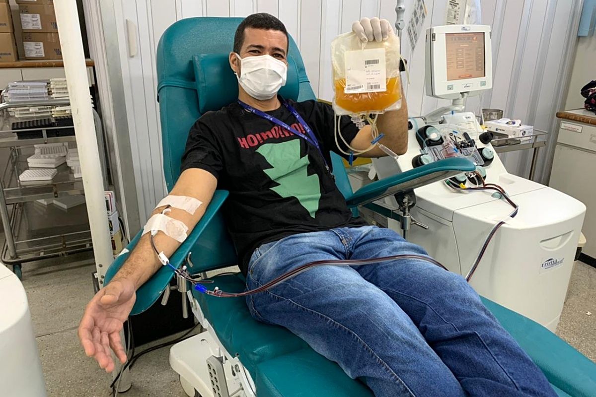 Hemoba alerta para baixa oferta e detalha critérios para doação de plaquetas por aférese. Foto: Ascom/Hemoba